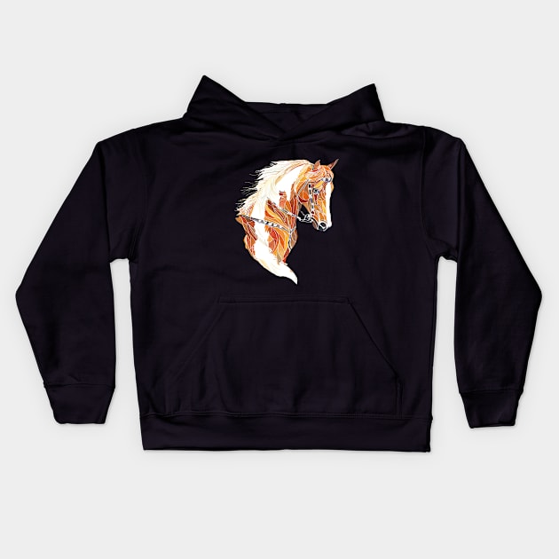 Trotting pony Kids Hoodie by JBLAIS DESIGN 